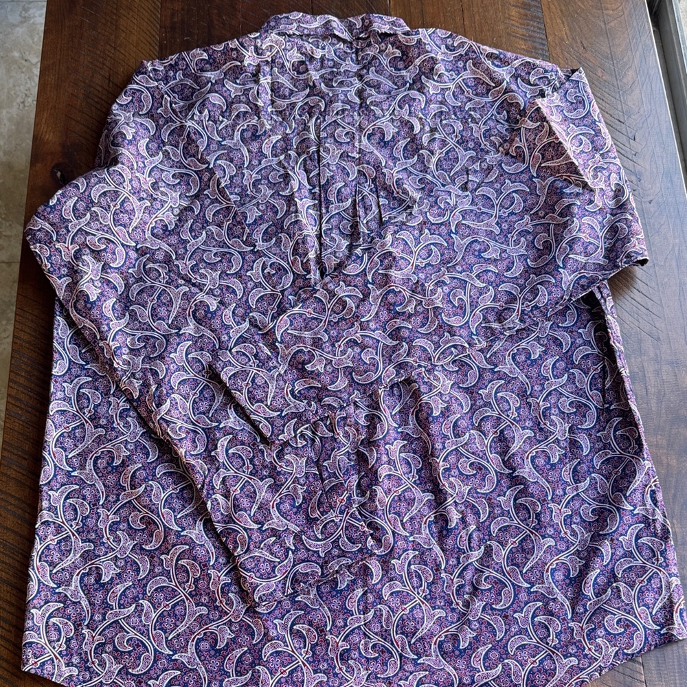 Cinch Men's Purple Patterned Button Down Shirt - image 7